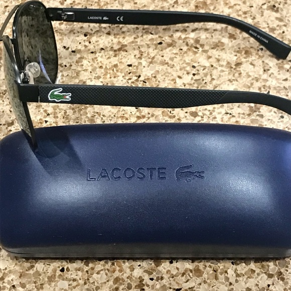 Lacoste Matte Green Aviator Sunglasses - Picture 3 of 5